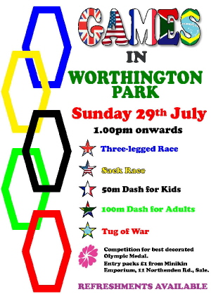 poster for games in the park 29 July