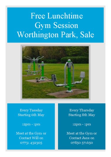 FOWP Lunchtime gym poster