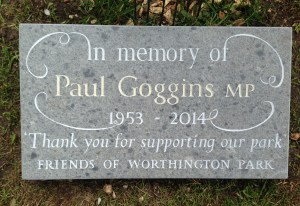 paul goggins plaque